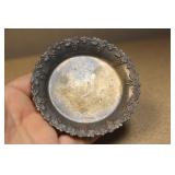 Ornate Silverplated Small Trinket Dish