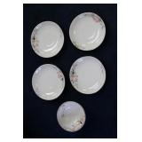 A Whip Cream Bowl and 4 Saucers - Noritake