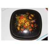Floral Lacquer Square Box