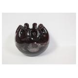 A Peach Bloom Cut Glass Bowl