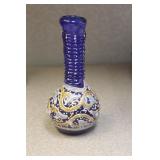 Moser Style Decorative Small Glass Vase