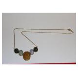 14k Gold Jade Pendant