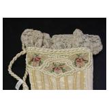 A Nice Beaded Shoe Container or Pocket