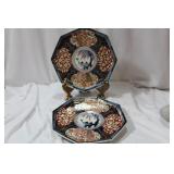 A Pair of Japanese Imari Octagon Plates