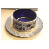 Cobalt Blue Glass and Silverplate Container?