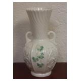 A Belleek Two Handle Vase