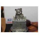 A Nicely Carved Metal Small Trinket Box