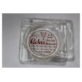 An Advertising Glass Ashtray