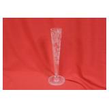 An Etched Glass Stem Vase