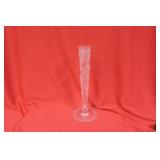 An Etched Glass Stem Vase