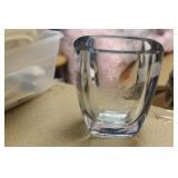 Thick Etched Glass Vase/Bowl