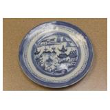 Chinese Canton Blue and White Export Plate