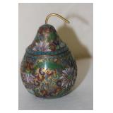 Chinese Cloisonne Apple Trinket Box