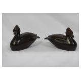Lot of Two Solid Hardwood Ducks