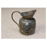 Copper and Gemstone Miniature Pitcher