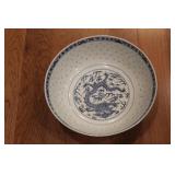 Large Chinese Dragon Center Bowl