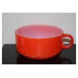 A Glassbake Orange Soup Bowl