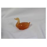 An Old Miniature Glass Duck