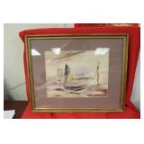 Watercolour By Listed Artist Rita Holtzman Scwartz