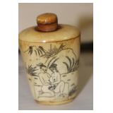 Erotica Bone Snuff Bottle