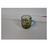 An Amber Colour Miniature Glass Cup