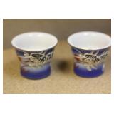 Japanese dragon saki cups
