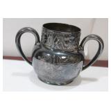 A Silverplated Two Handle Container