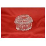 A Glass Heart Shape Trinket Box