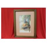 A Signed Caruso Watercolour