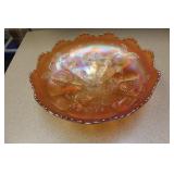 Carnival Glass Footed Bowl