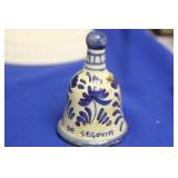 A Segovia Blue and White Antique Ceramic Bell