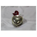 A Heart Shape Metal Trinket Box