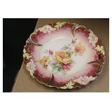 Two Handle Floral Plate
