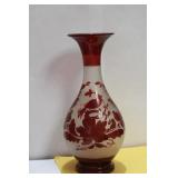 A Ruby Red Glass Vase