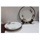Set of 4 Signed Kutani Salad Plates