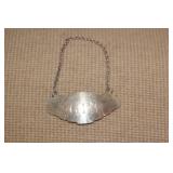 Sterling Gin Decanter Tag