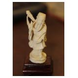 Chinese Carved Bone Figure on Stand