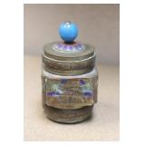 Antique Chinese Brass and Enamel Conatiner