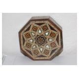 Inlaid Octagon Wooden Box