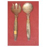 Silverplate Serving Spoon and Fork Set