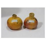 Lot of 2 Signed Gozo Glass Fruits