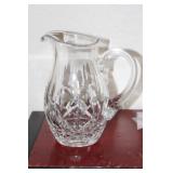 Signed Block Cut Crystal Pitcher