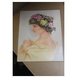 Signed Carol Scott Porcelain Plaque