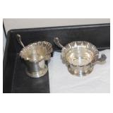Sterling Scalloped Rim Sugar and Creamer