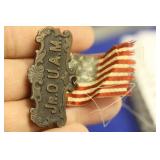 Rare Jr O.U.A.M. American Flag Pin