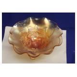 Carnival Glass Footed Bowl