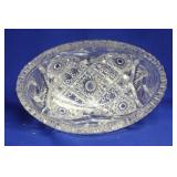 Press Glass Oval Bowl
