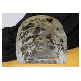A Signed RM Yates Glass Paperweight