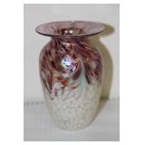 Signed Iridescent Art Glass Vase
