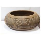 A Carved Mid Century Wooden Bowl